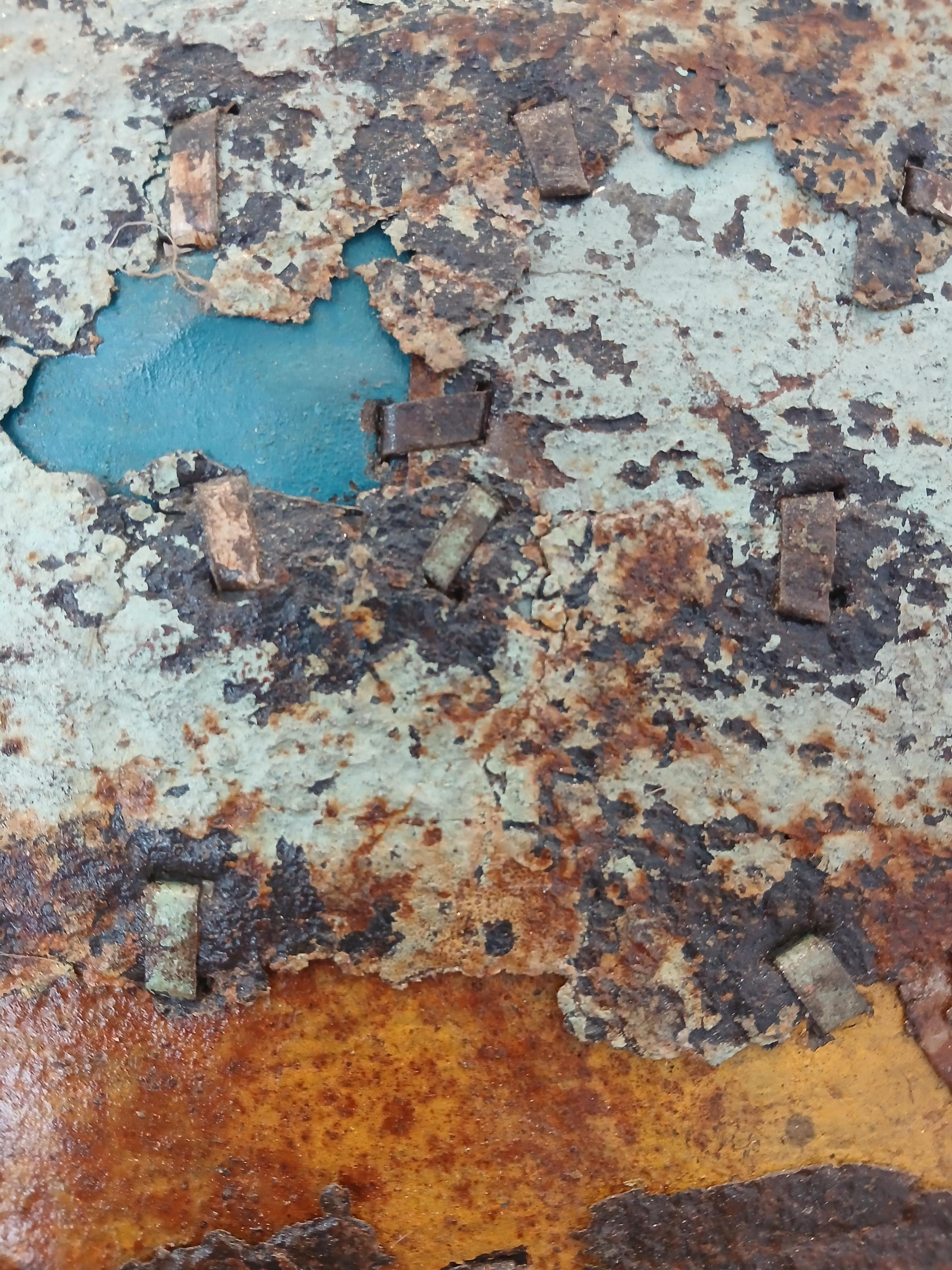 Earthy Abstract Rusted Metal Landschaft Komposition 