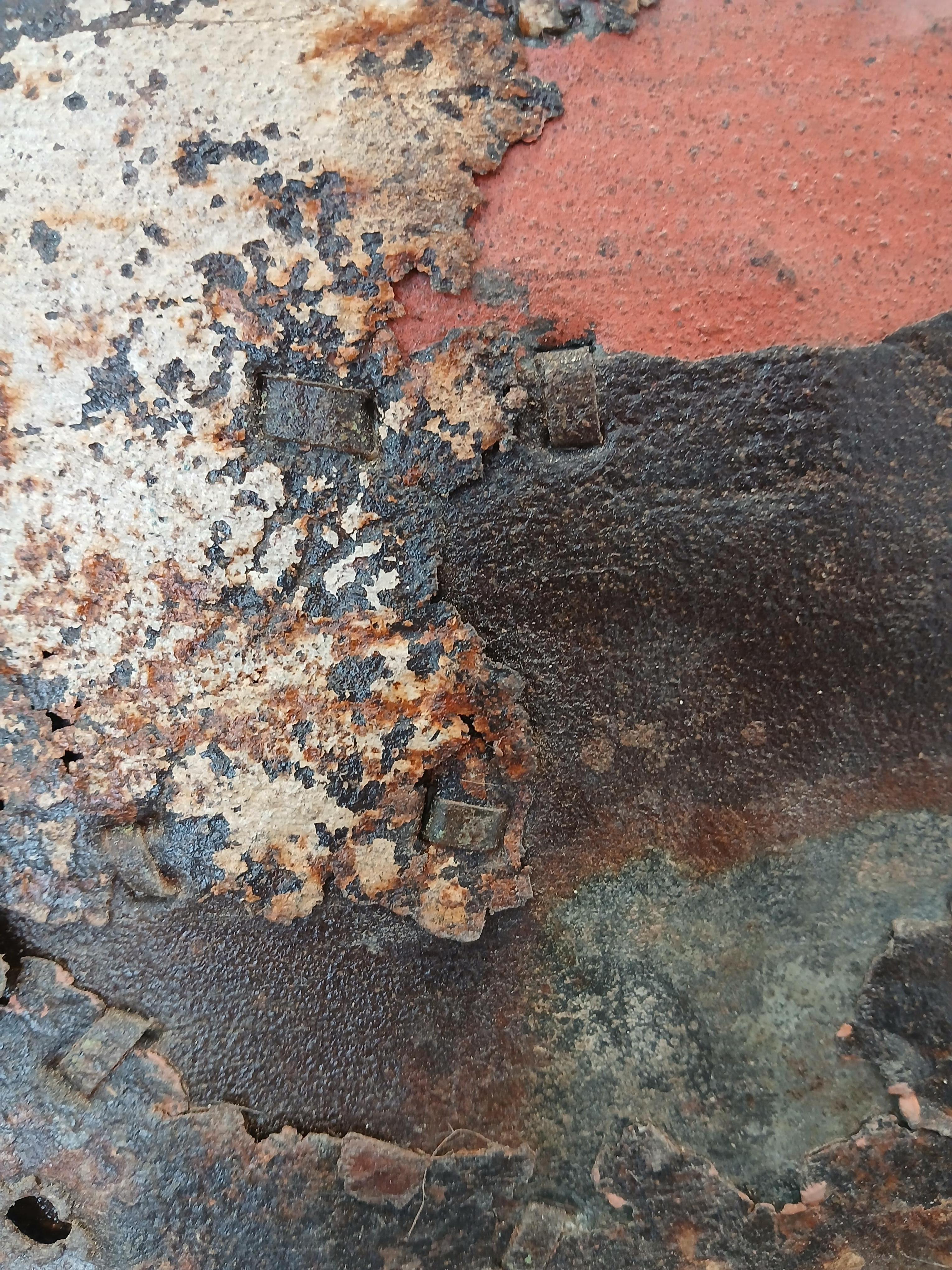 Earthy Abstract Rusted Metal Landschaft Komposition 