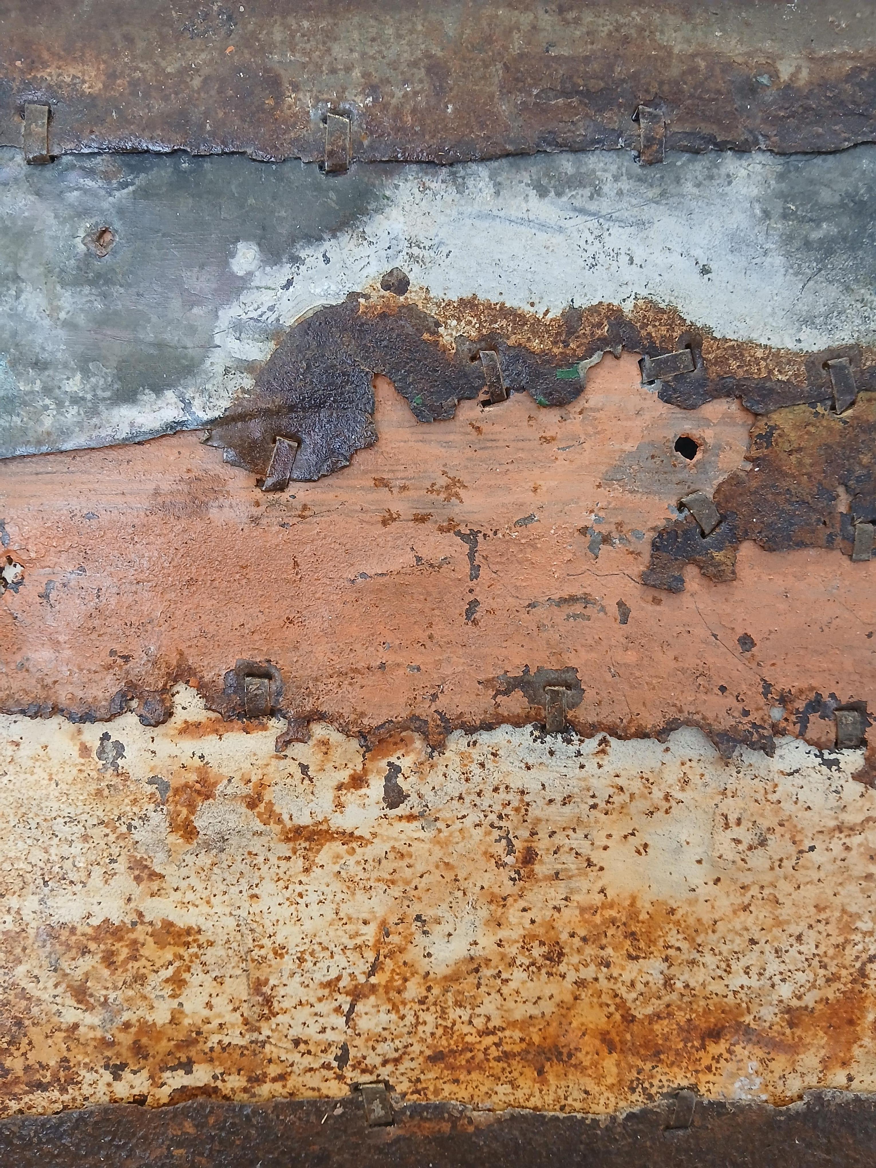 Earthy Abstract Rusted Metal Landscape Composition 