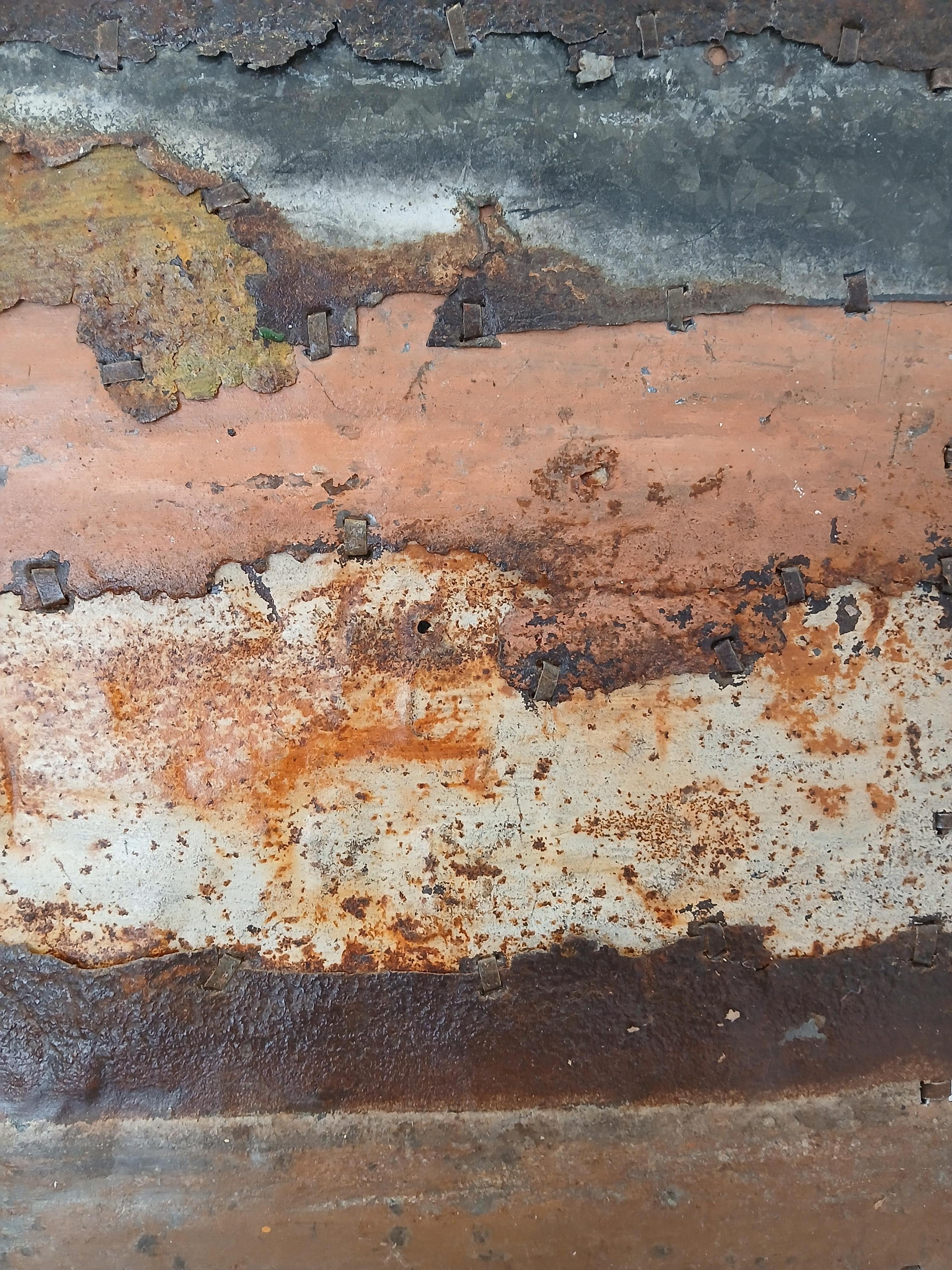 Earthy Abstract Rusted Metal Landscape Composition 