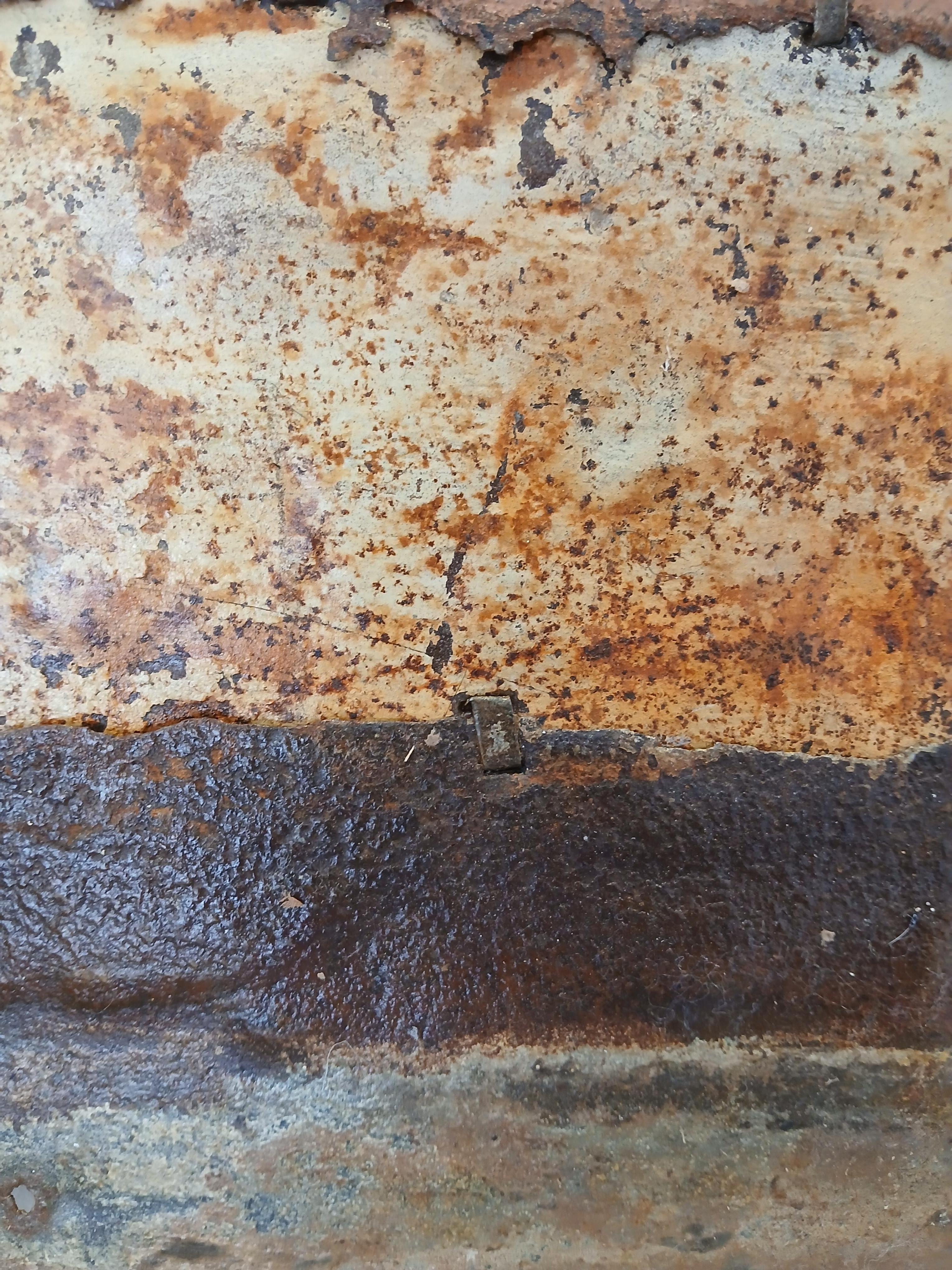 Earthy Abstract Rusted Metal Landscape Composition 