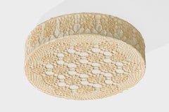 Nybro Armaturfabrik, Flush Mount, Paper, Fabric, Sweden, 1960s