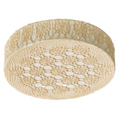 Nybro Armaturfabrik, Flush Mount, Paper, Fabric, Sweden, 1960s Nybro Armaturfabrik, Flush Mount, Paper, Fabric, Sweden, 1960s