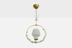 Nybro Armaturfabrik, Lampada a sospensione, Ottone, Metallo, Vetro, anni '50