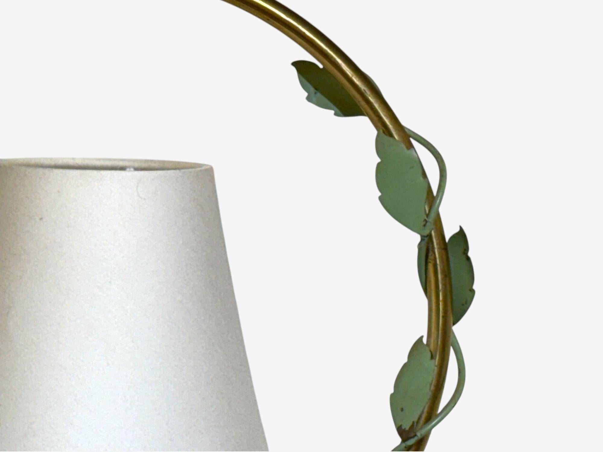 Mid-20th Century Nybro Armaturfabrik, Swedish Modern, Brass, Metal, Pendant Light, Sweden, 1950s For Sale