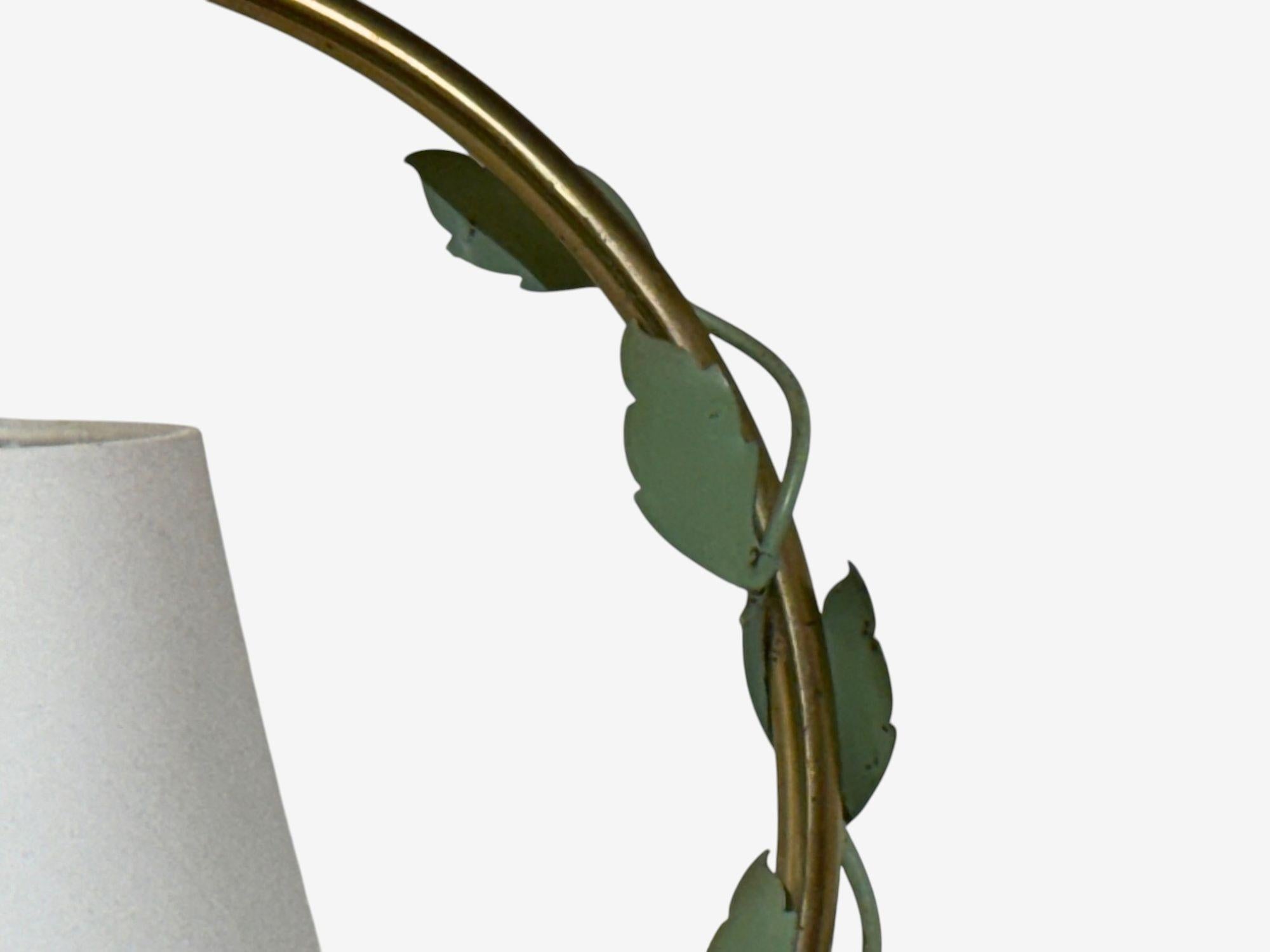 Nybro Armaturfabrik, Swedish Modern, Brass, Metal, Pendant Light, Sweden, 1950s For Sale 3
