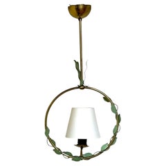 Nybro Armaturfabrik, Swedish Modern, Brass, Metal, Pendant Light, Sweden, 1950s