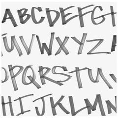NYC Alphabet in Black on White on Smooth Wallpaper