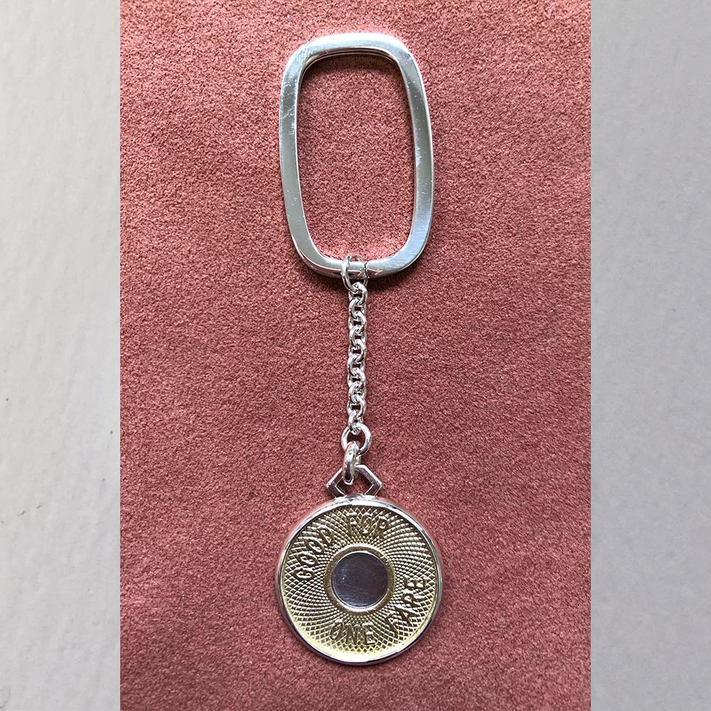 Artisan NYC Bullseye 925 Silver Keychain For Sale