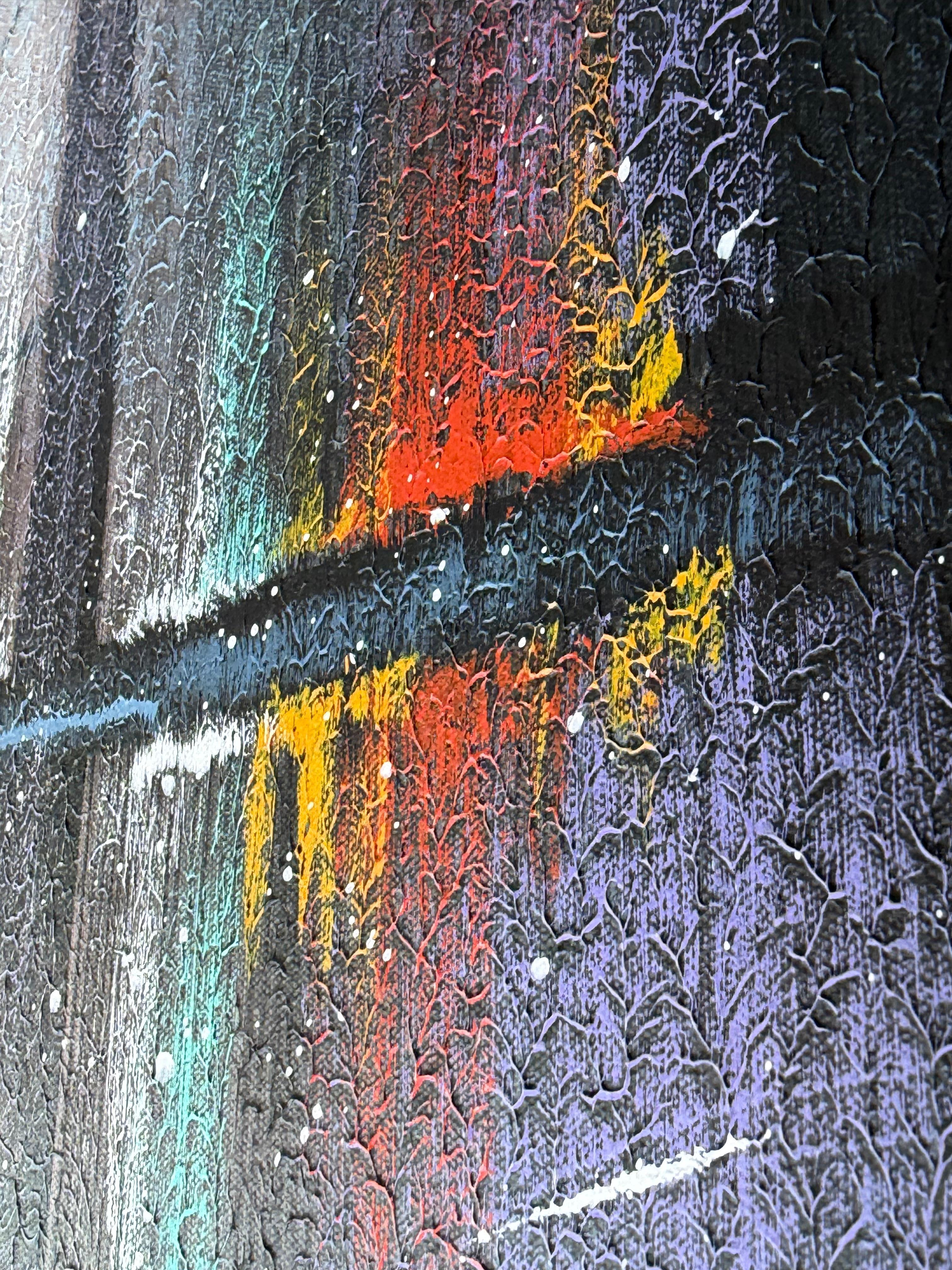 NYC Cityscape Gemälde von Albert ca' 1993 Dekor (Leinwand) im Angebot