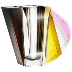 Vase NYC Contemprary en cristal contemporain sculpté à la main