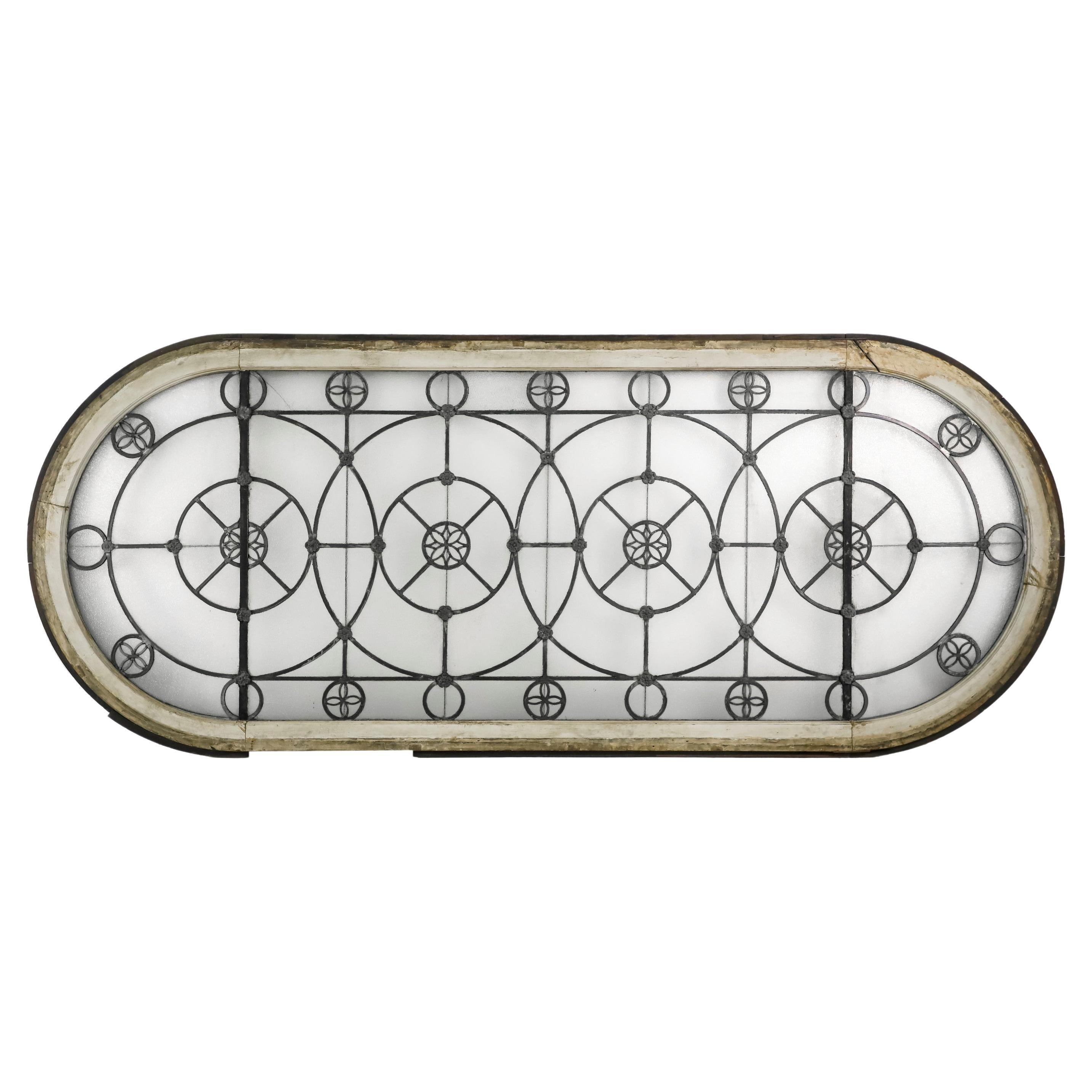 Leaded Glass Skylight from NYC East German Embassy For Sale