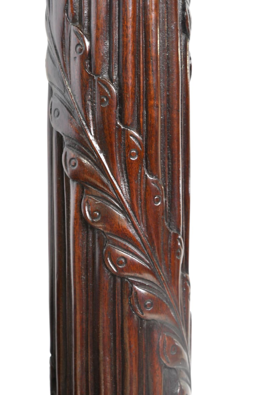 NYC Federal Full Tester Bed Attributable to Lannuier w Four Floral-Carved Posts For Sale 2