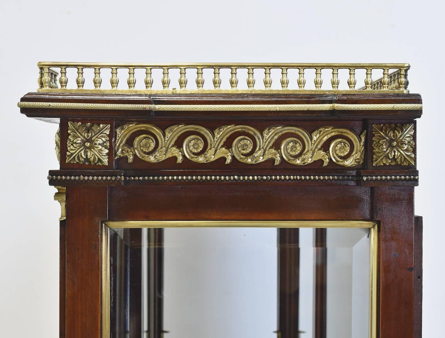 NYC Gilded Age Louis XVI Style Display Cabinet, Attributable to Leon Marcotte 2