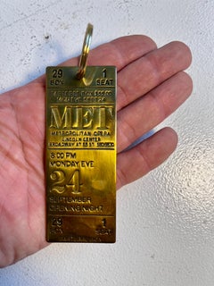 NYC Metropolitan Opera Opening Night Brass Ticket Key Chain, 1981