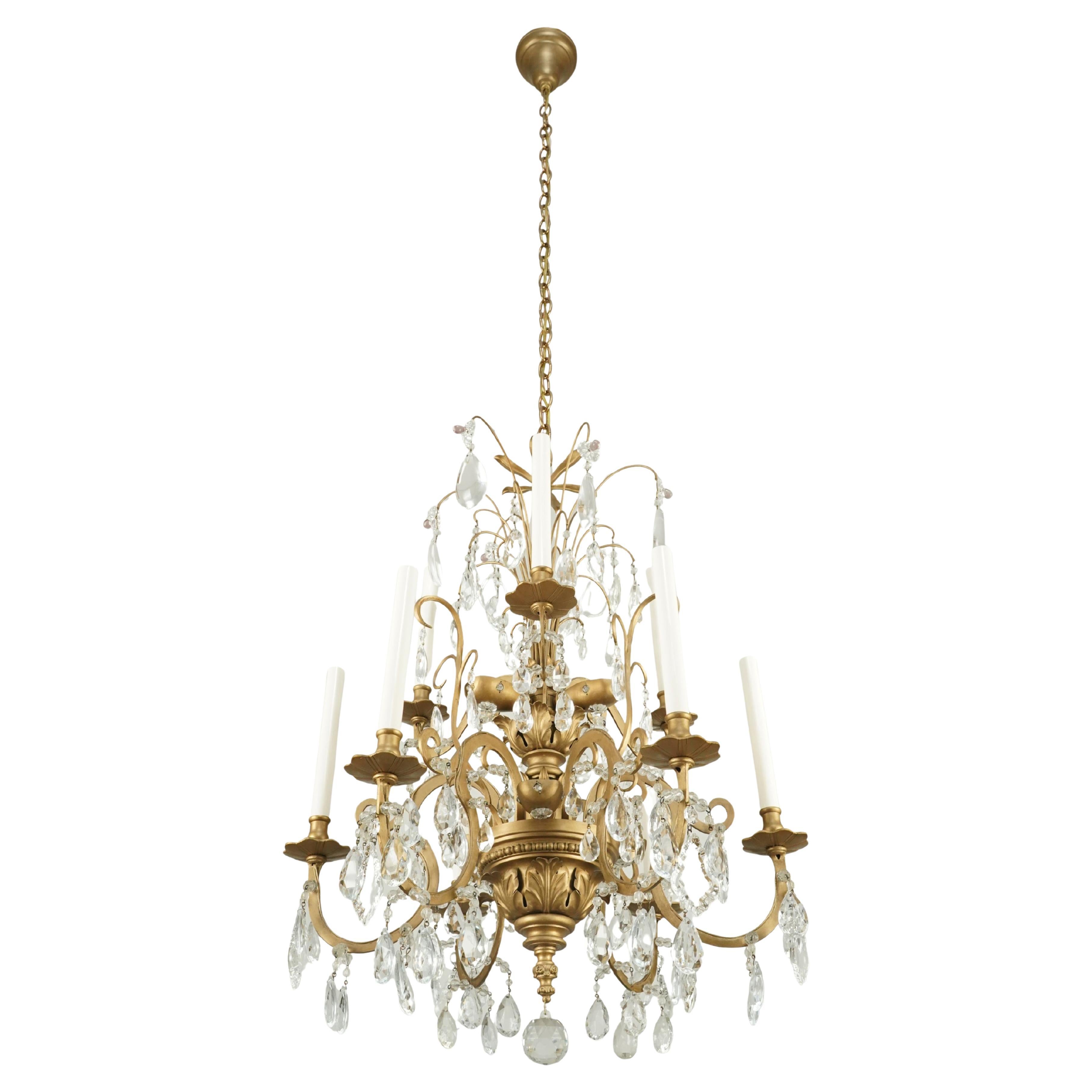 NYC Plaza Hotel French Crystal Chandelier For Sale