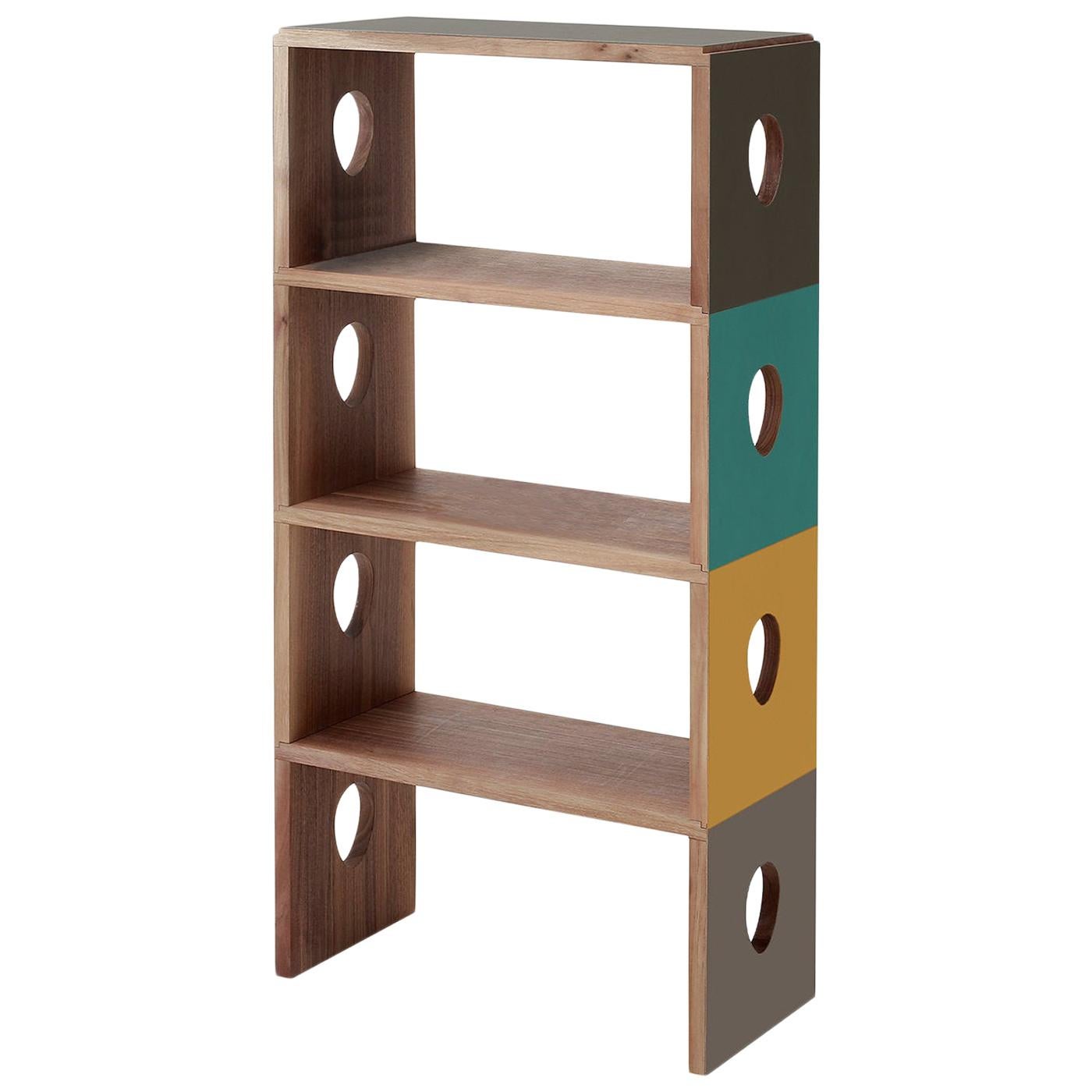 NYC Small 4-Module Bookcase in Leather