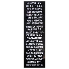 Panneau de métro de New York, Ninth Ave, technique mixte et résine, personnalisé