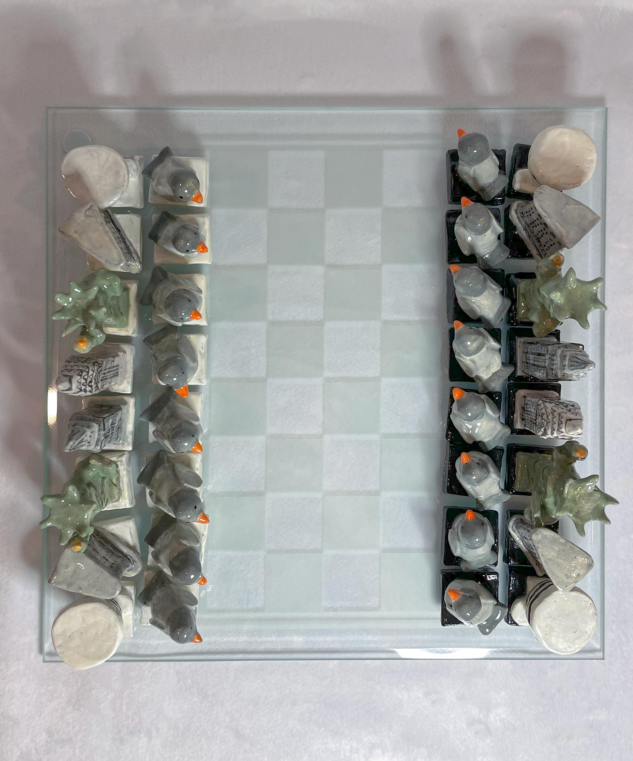 Glazed NYC Themed Handcrafted Chess Set