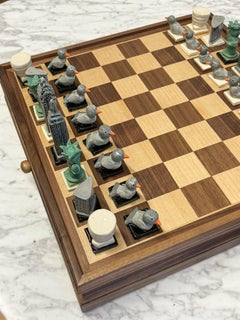 NYC Themed Handmade Ceramic Chess Set
