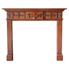 NYC Waldorf Astoria Carved Wood Urn & Ribbon Mantel Suite 38F incl.Marble Insert