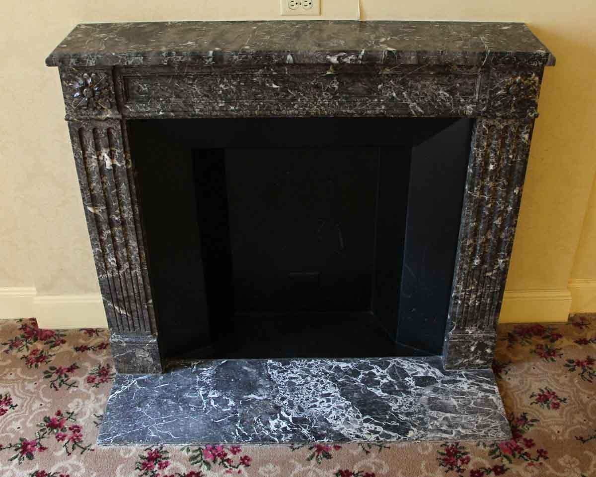 Late 19th Century Louis XVI Gray Marble French Regency Mantel Waldorf Astoria Hotel For Sale