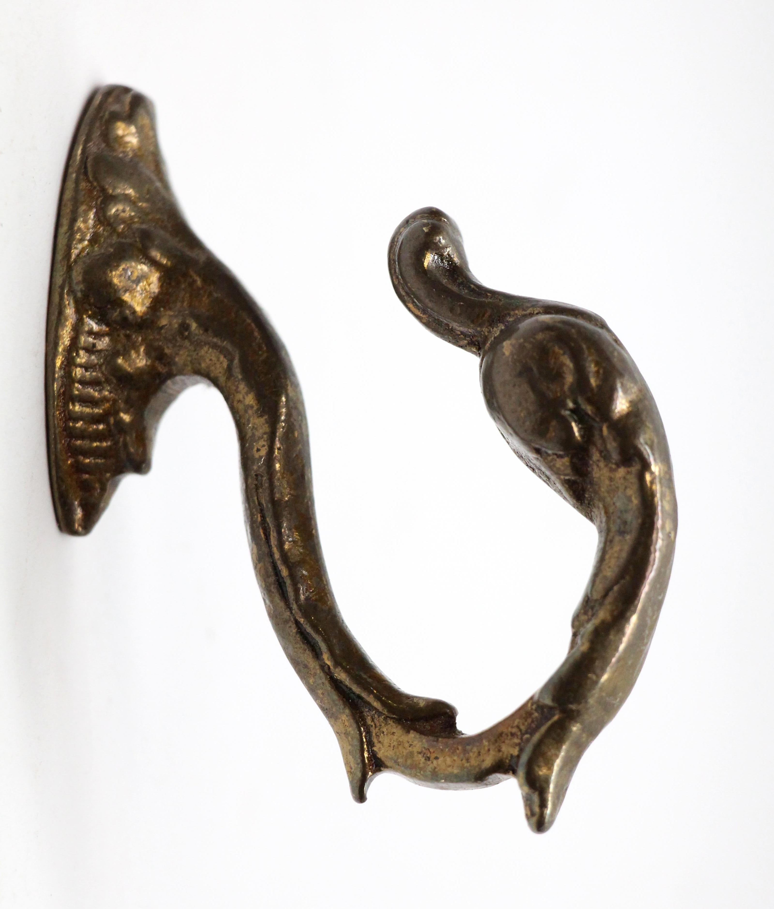 20th Century NYC Waldorf Astoria Hotel Bronze Swan Hook or Curtain Tie Back