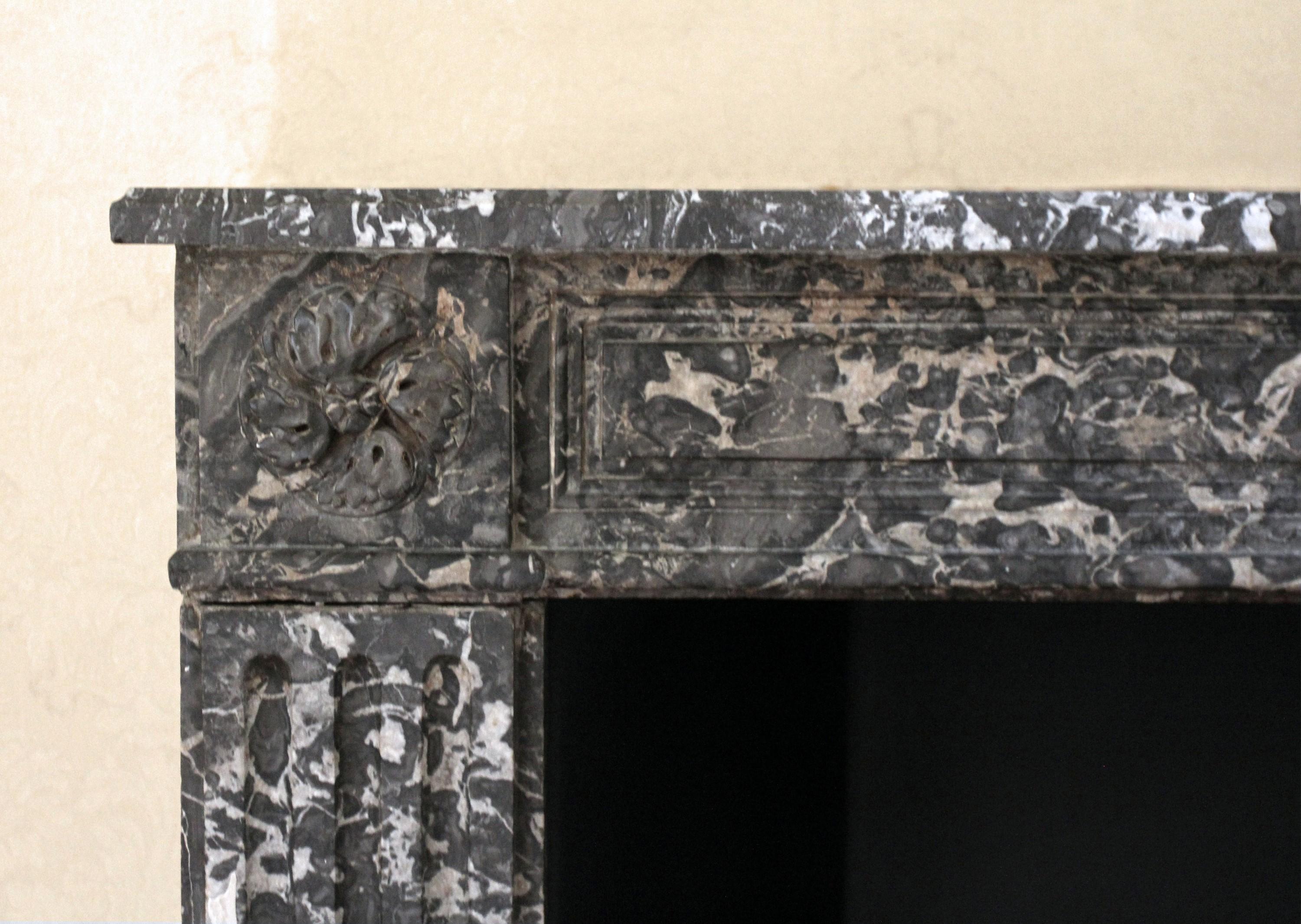 20th Century NYC Waldorf Astoria Hotel Classic Gray Marble Mantel For Sale