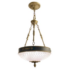 NYC Waldorf Astoria Hotel Empire Bronze Glass Dish Light