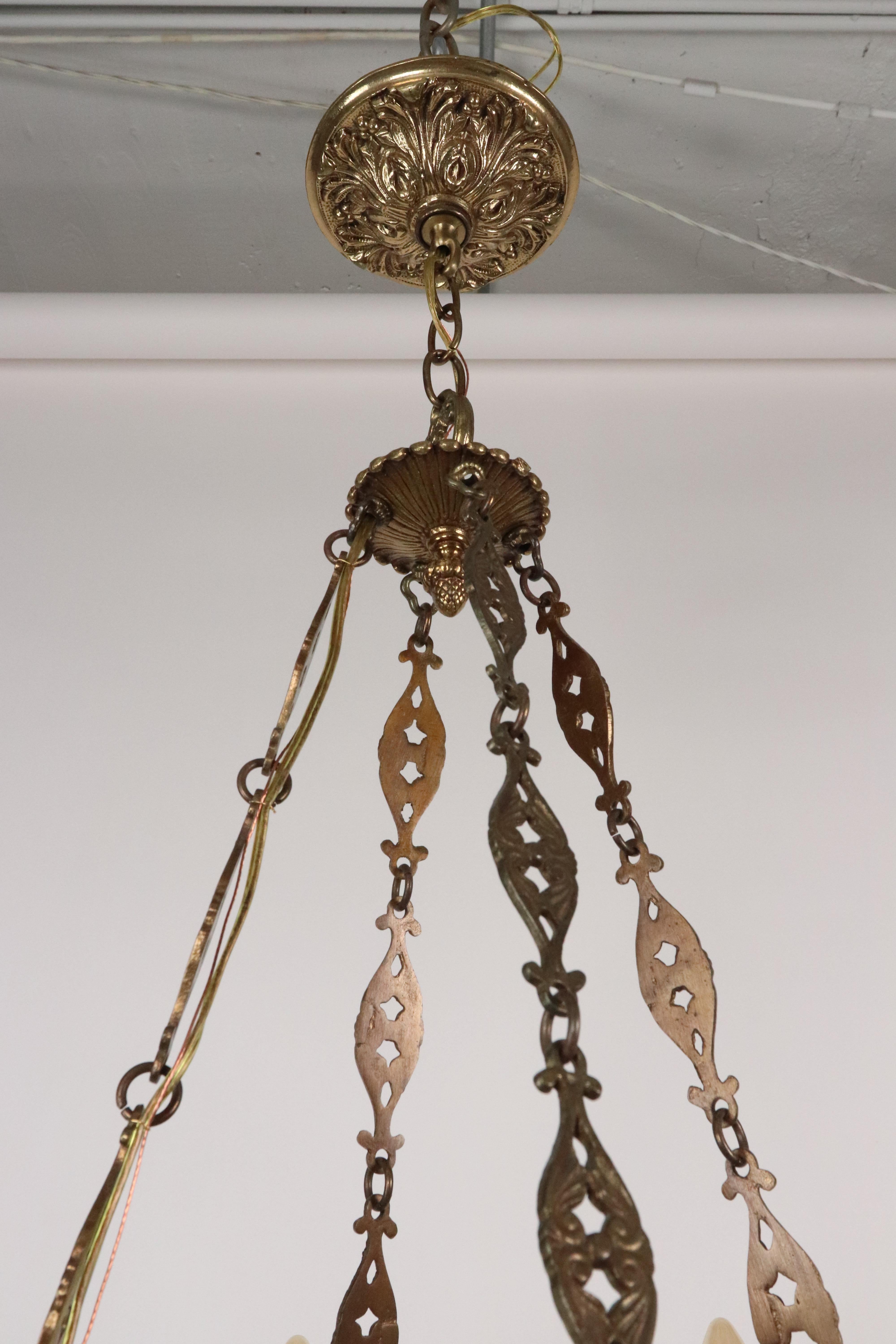 NYC Waldorf Astoria Hotel Empire Style 8 Arm Chandelier For Sale 9