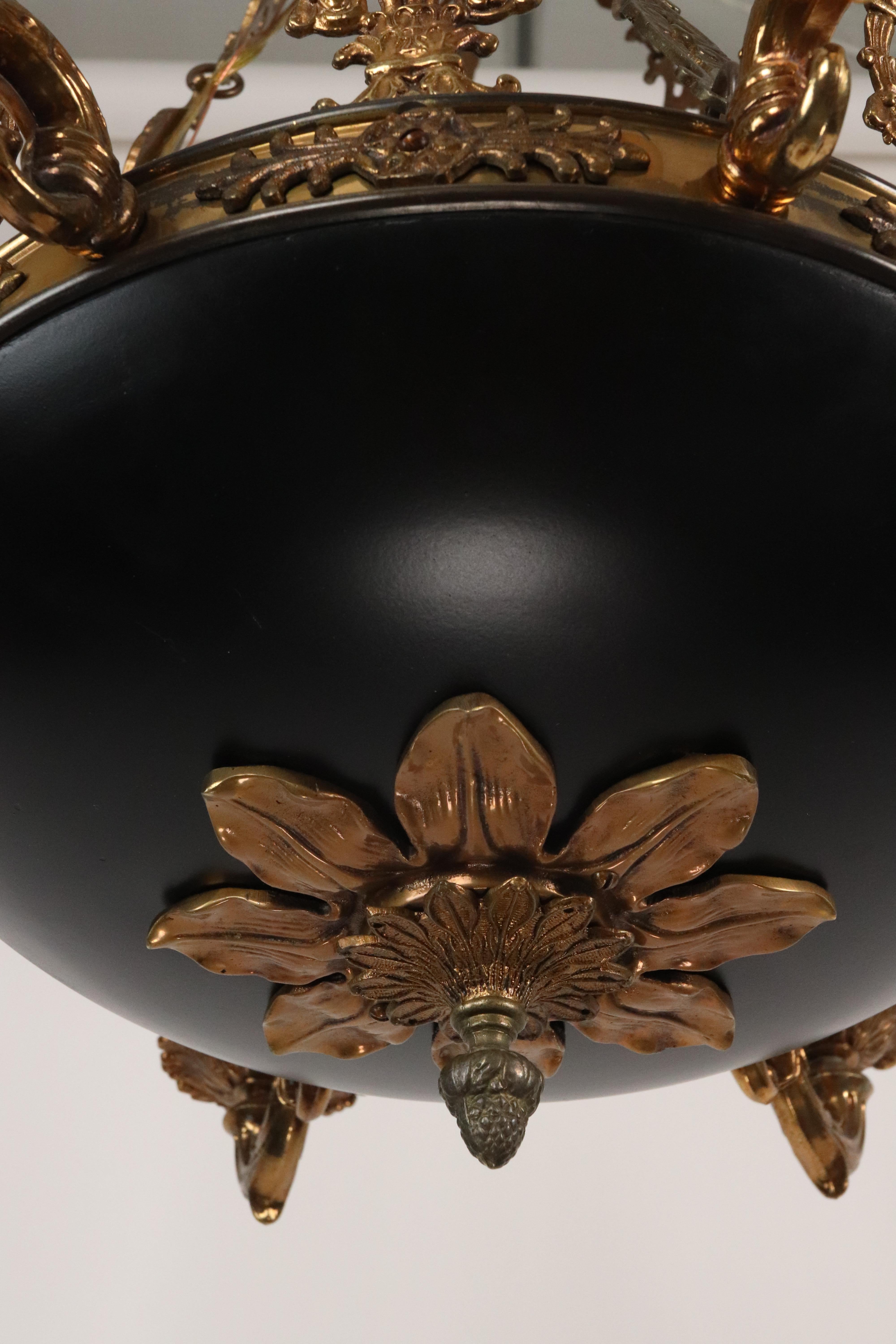 NYC Waldorf Astoria Hotel Empire Style 8 Arm Chandelier For Sale 1