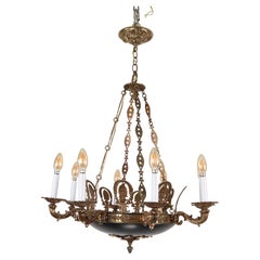 NYC Waldorf Astoria Hotel Empire Style 8 Arm Chandelier