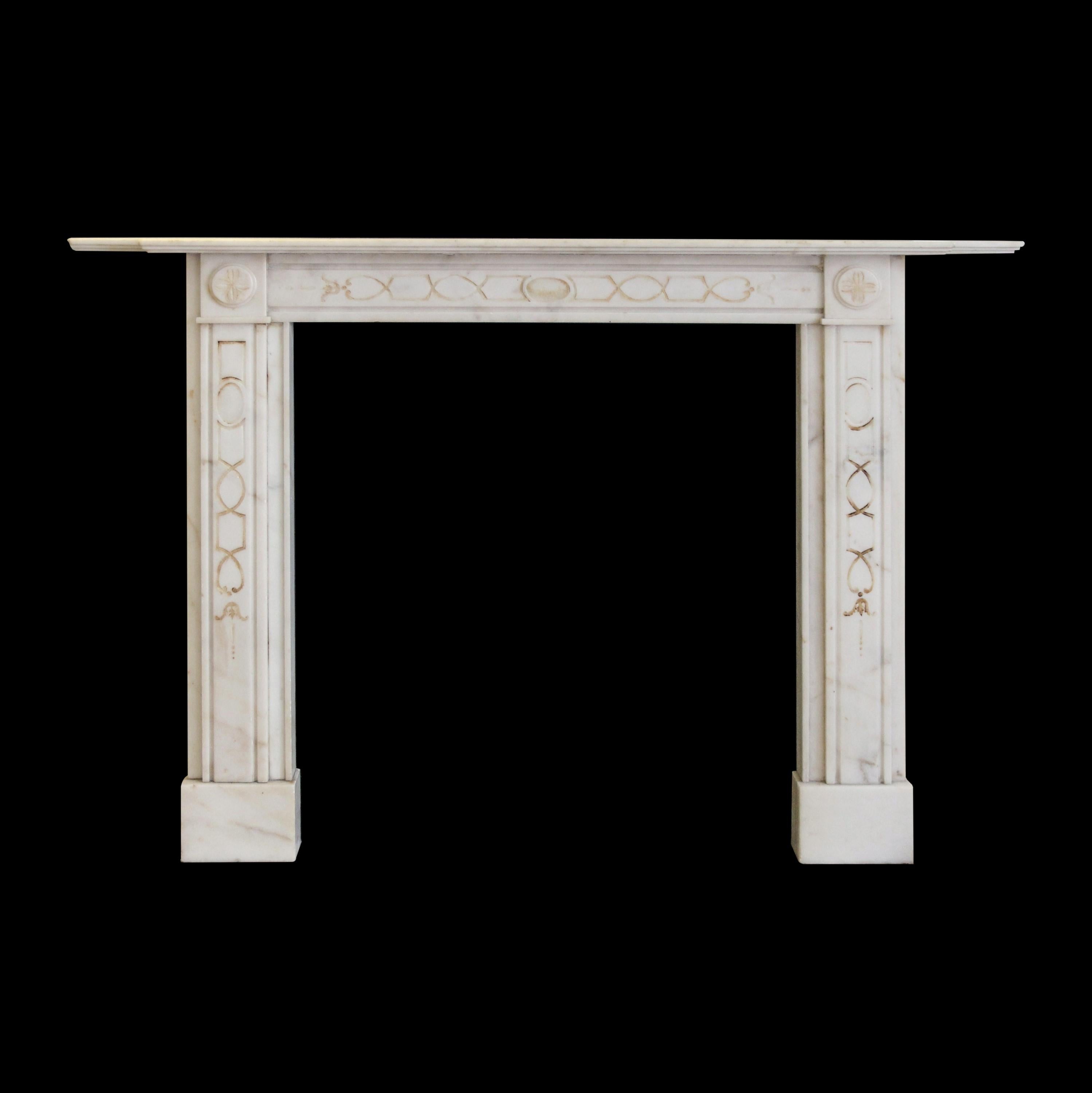 French NYC Waldorf Astoria Hotel English Regency Marble Mantel For Sale
