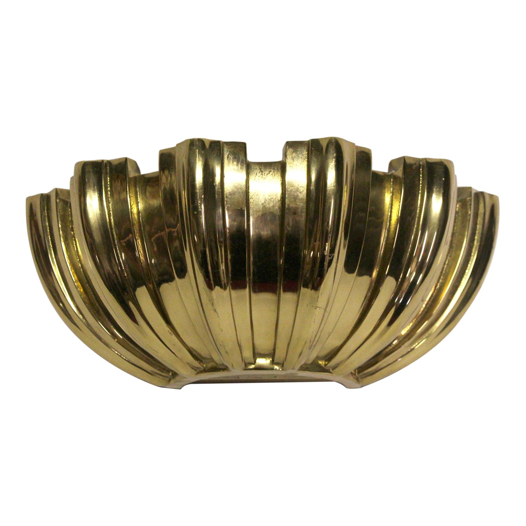 NYC Waldorf Astoria Hotel Brass Shell Sconce Mid-Century Modern Quantity