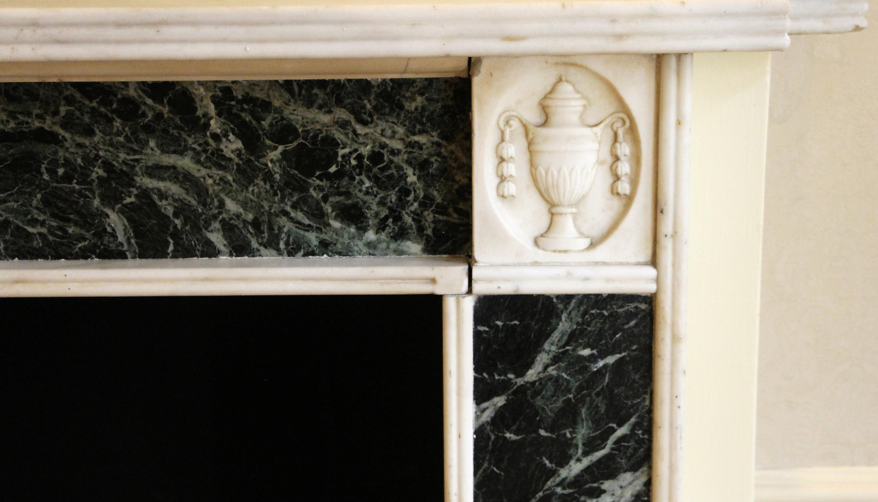 NYC Waldorf Astoria Hotel Marble Mantel Suite 13K Neoclassical Verde Antico For Sale 4