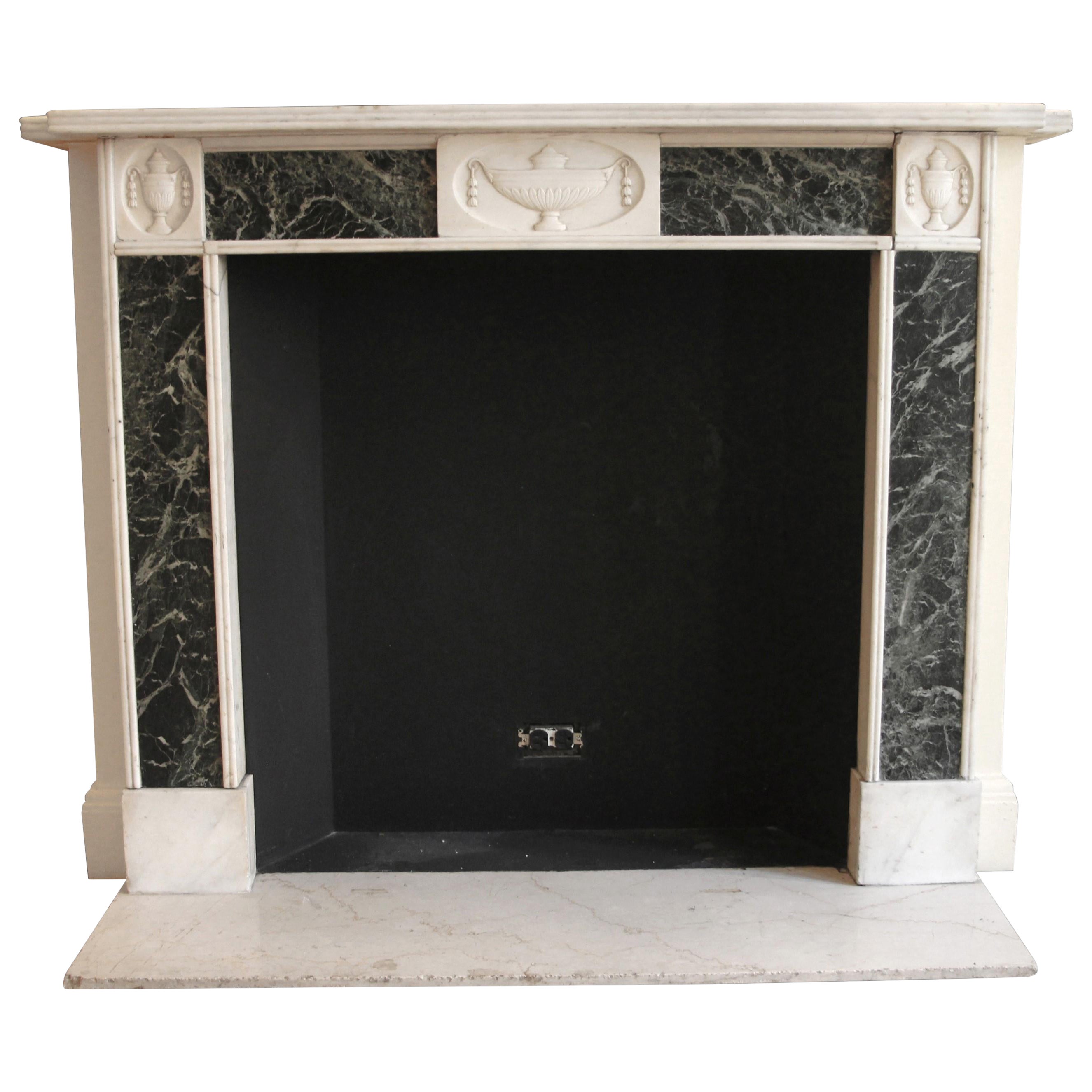NYC Waldorf Astoria Hotel Marble Mantel Suite 13K Neoclassical Verde Antico