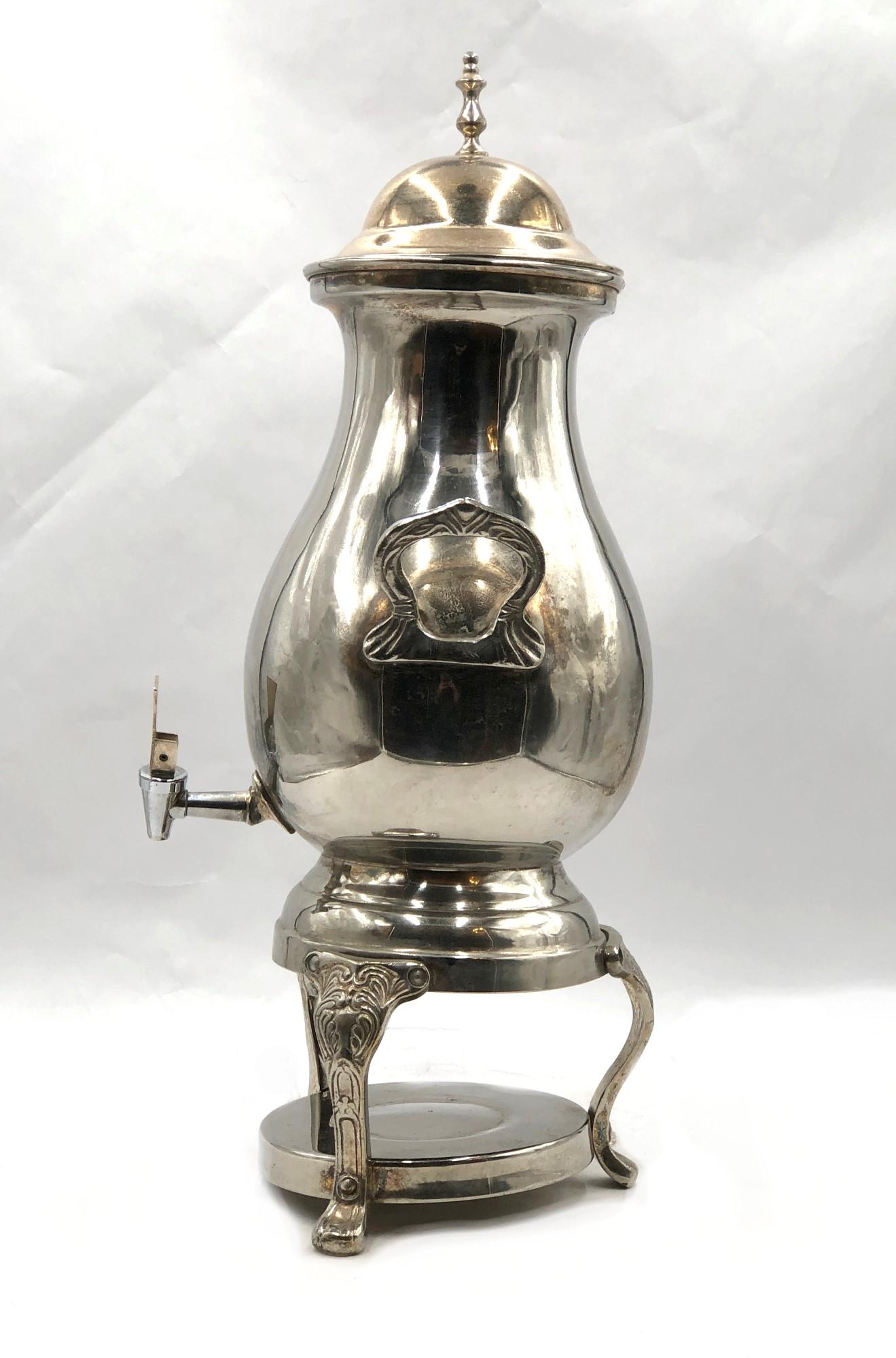 20th Century NYC Waldorf Astoria Hotel Silver Plated Samovar For Sale