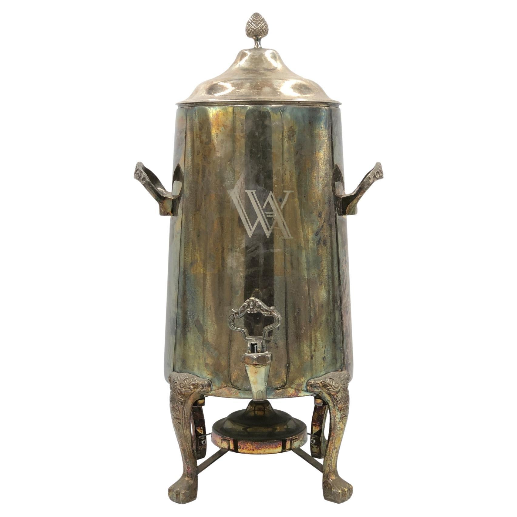 NYC Waldorf Astoria Hotel Silver Plated Water Chafer Urn