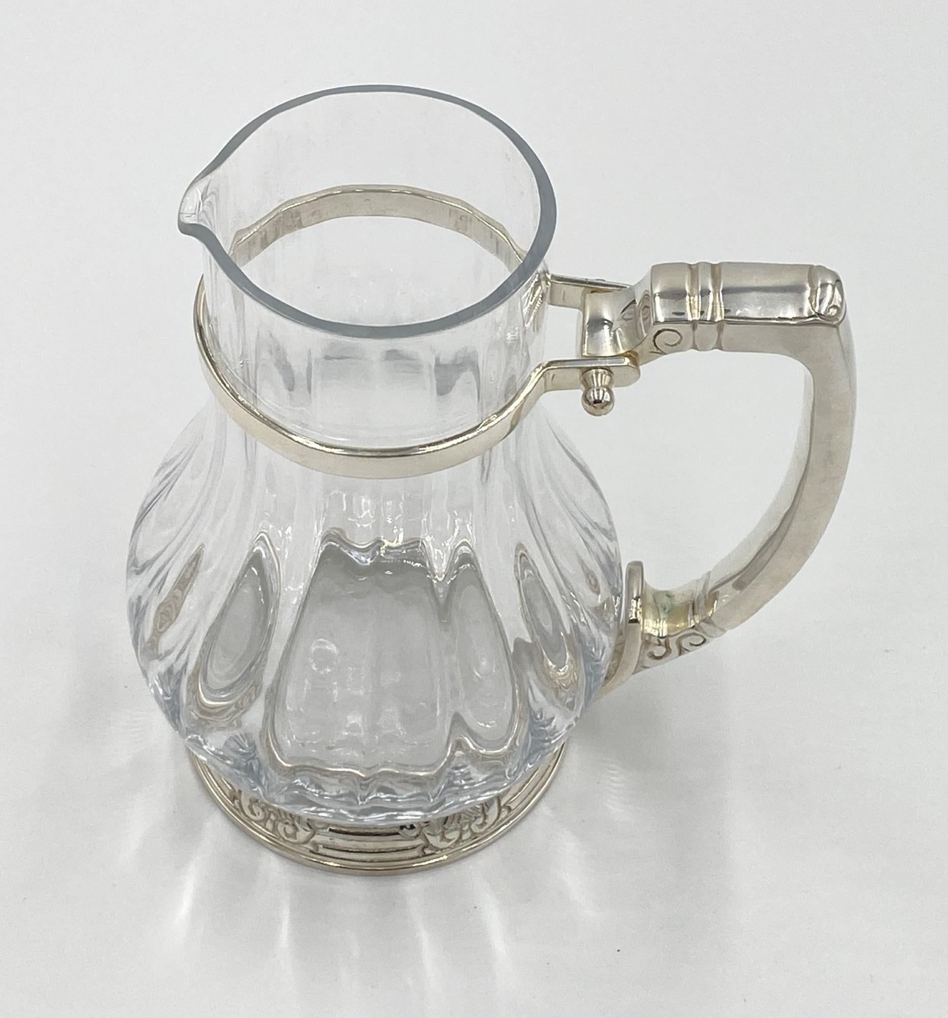 American NYC Waldorf Astoria Hotel Silver Plated Water Pitcher Art Deco Style