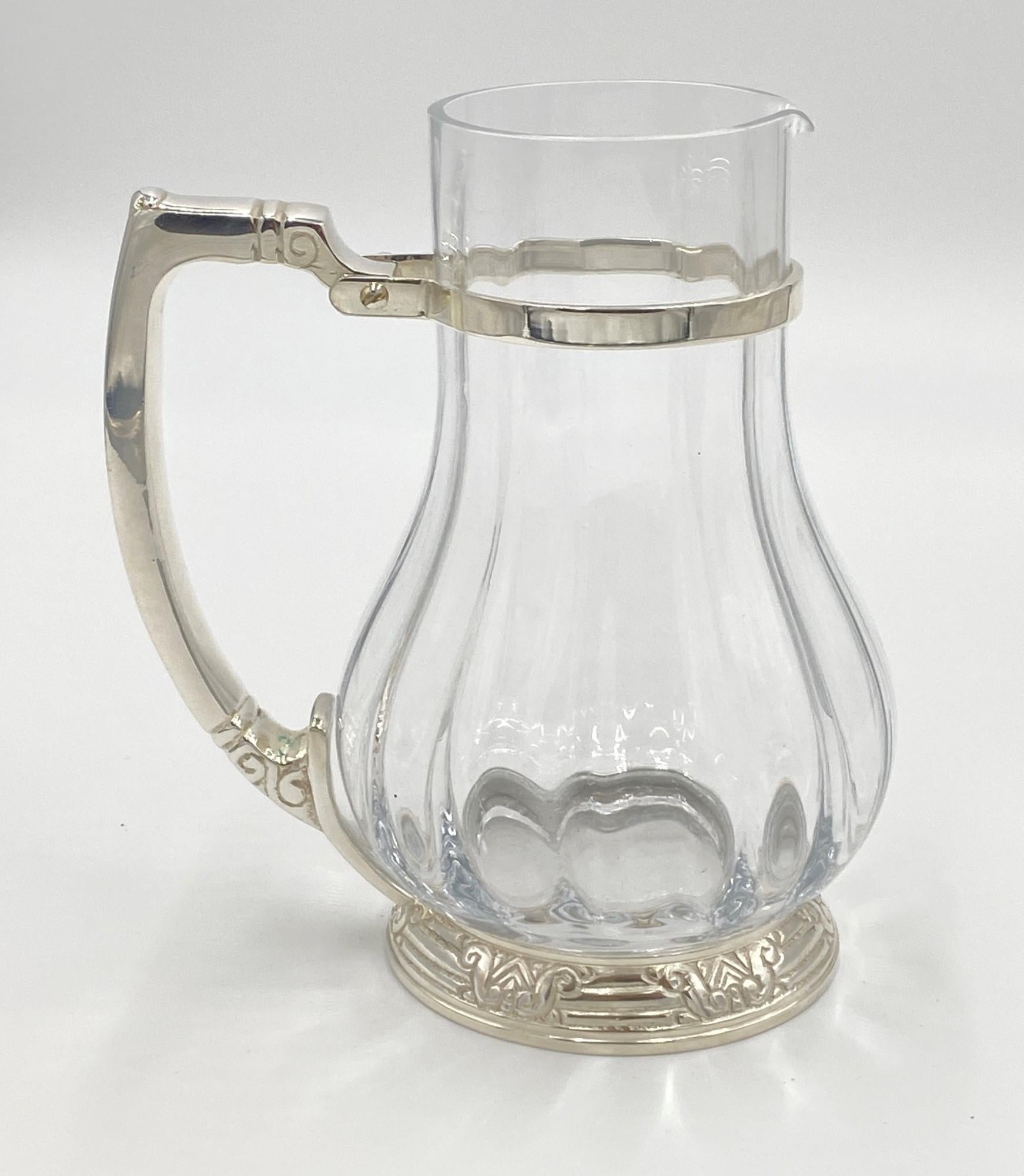Silvered NYC Waldorf Astoria Hotel Silver Plated Water Pitcher Art Deco Style