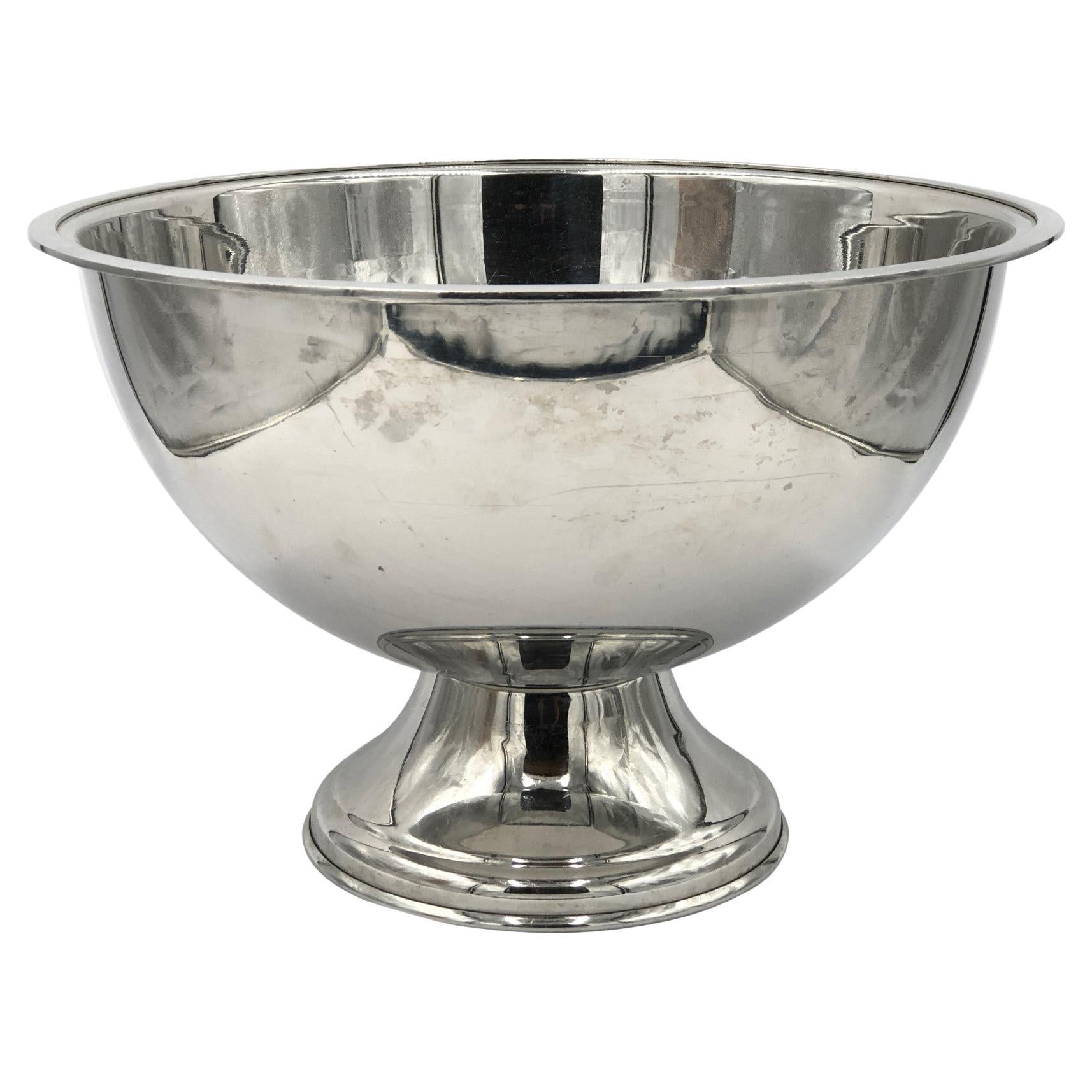 NYC Waldorf Astoria Hotel Stainless Steel Punch Bowl