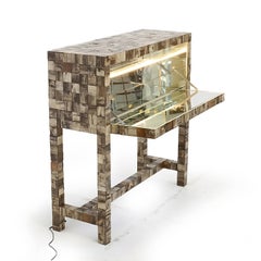 contemporary reclaimed wood New York watertower Liquor Cabinet