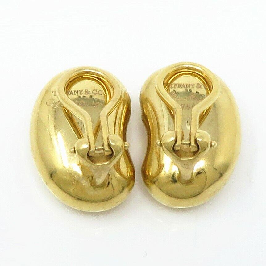 Tiffany & Co. Elsa Peretti Bean Clip Earrings LARGE SIZE In Excellent Condition For Sale In Chicago, IL