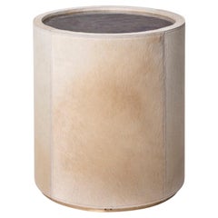 Mesa Nyla - Piel de vaca crema