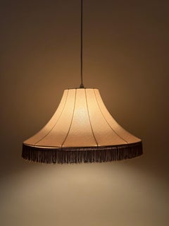 Nylon Cocoon Pendant Lamp with Fringe