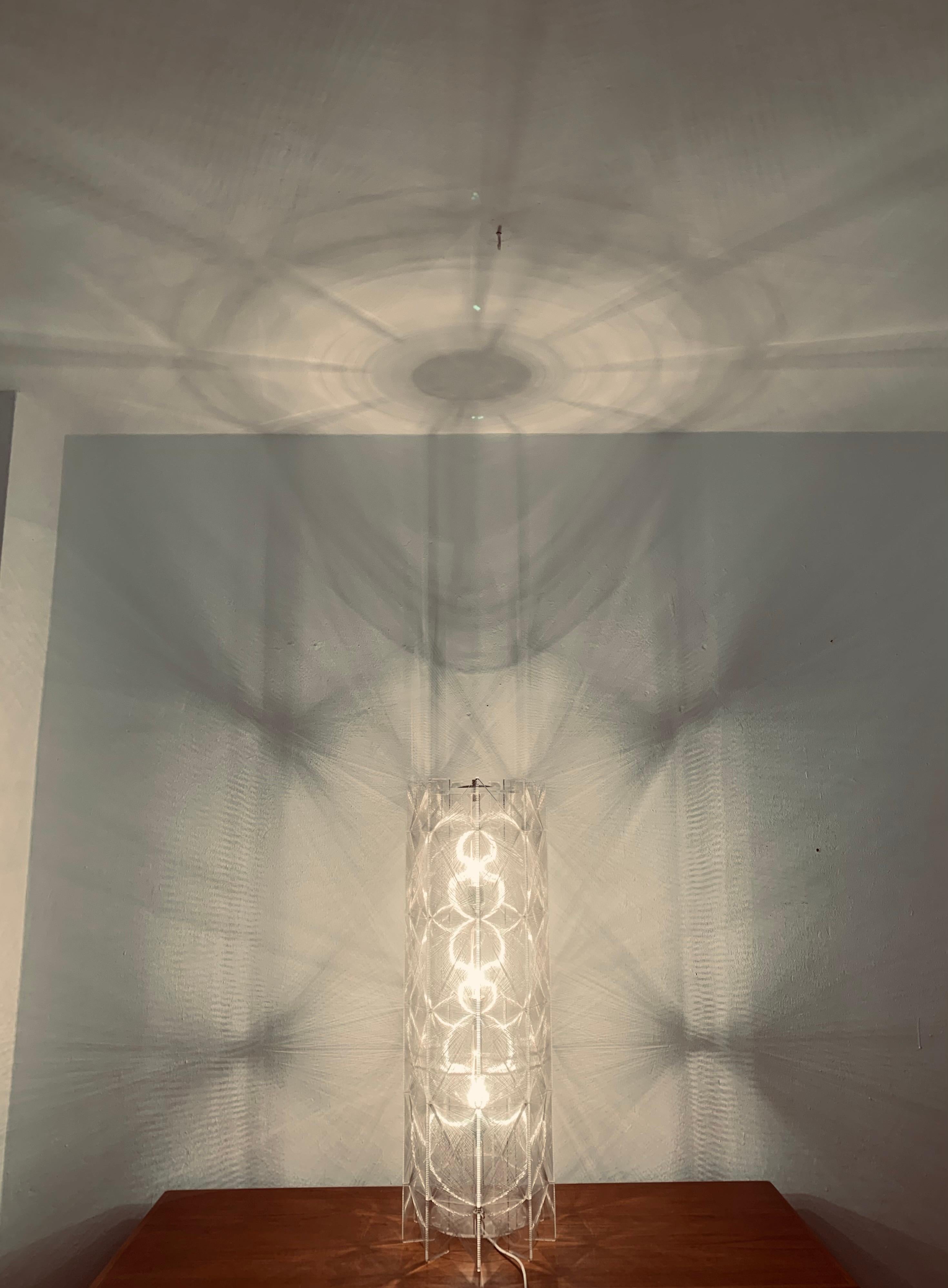 Lampada da terra in filo di nylon di Paul Secon per Sompex in vendita 3