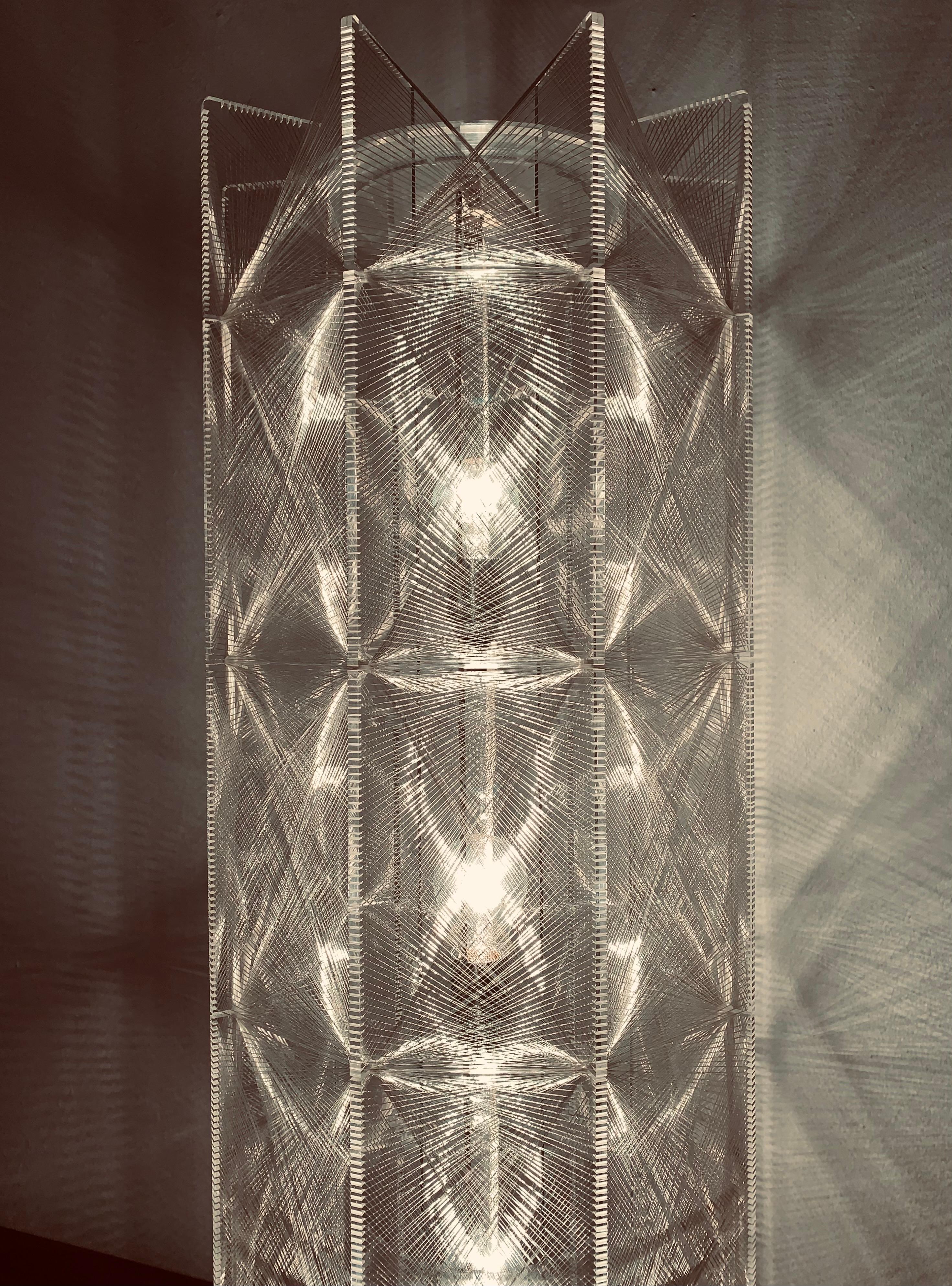 Lampada da terra in filo di nylon di Paul Secon per Sompex in vendita 4