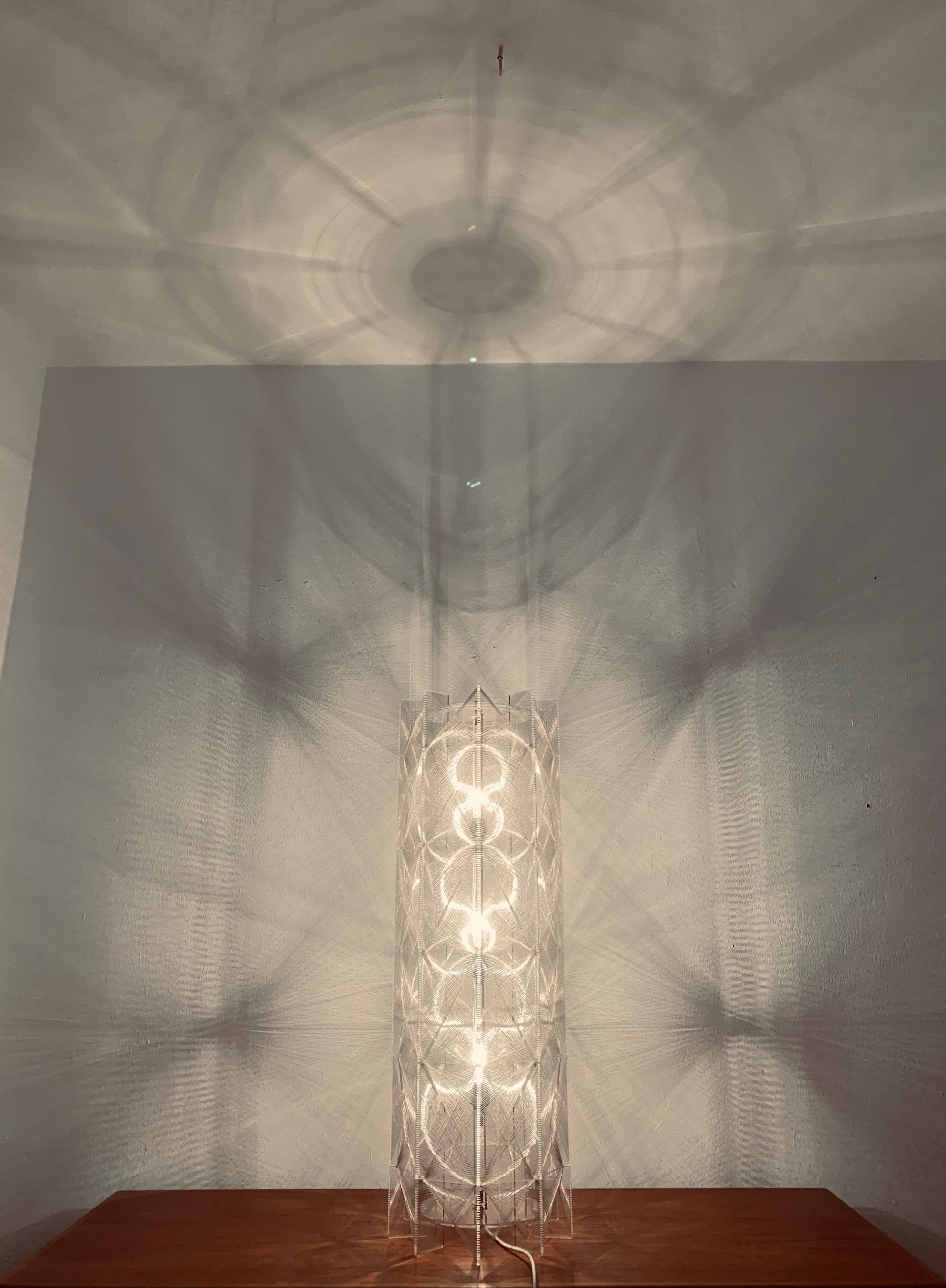 Lampada da terra in filo di nylon di Paul Secon per Sompex in vendita 1