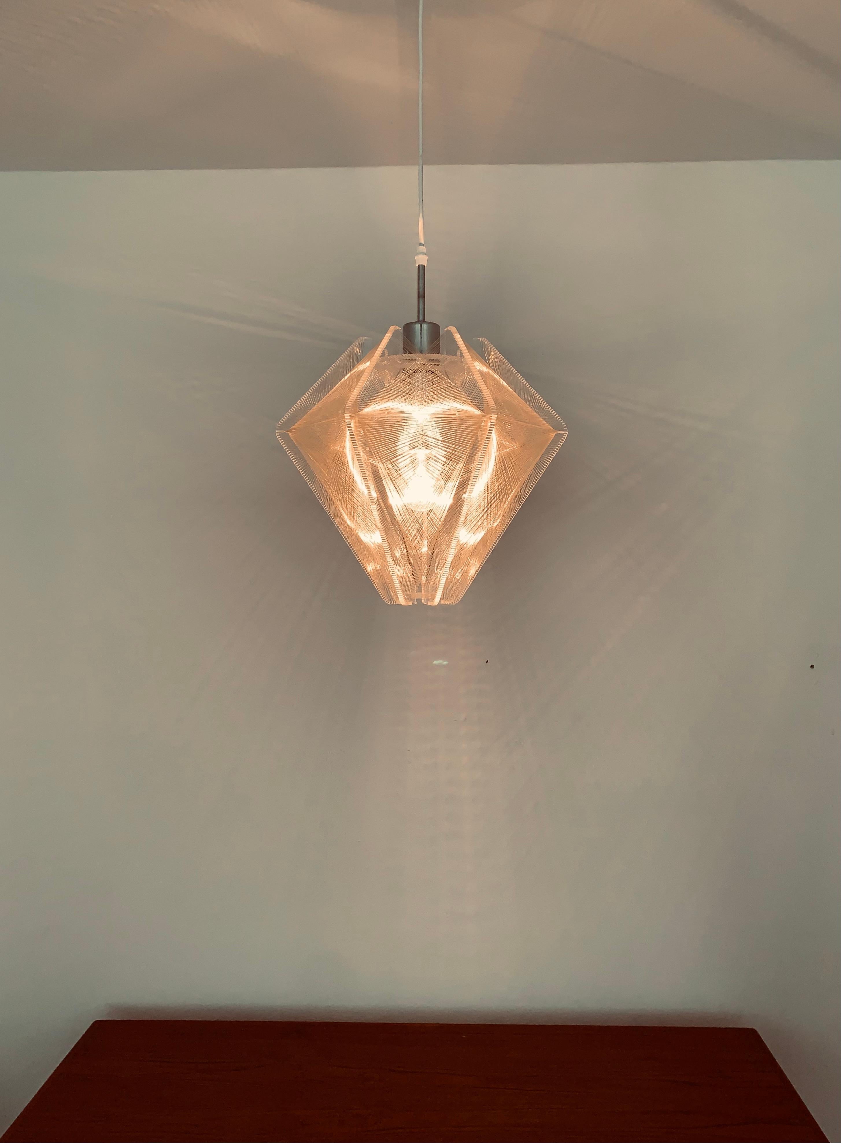 Nylon Thread Pendant Lamp by Paul Secon for Sompex For Sale 3