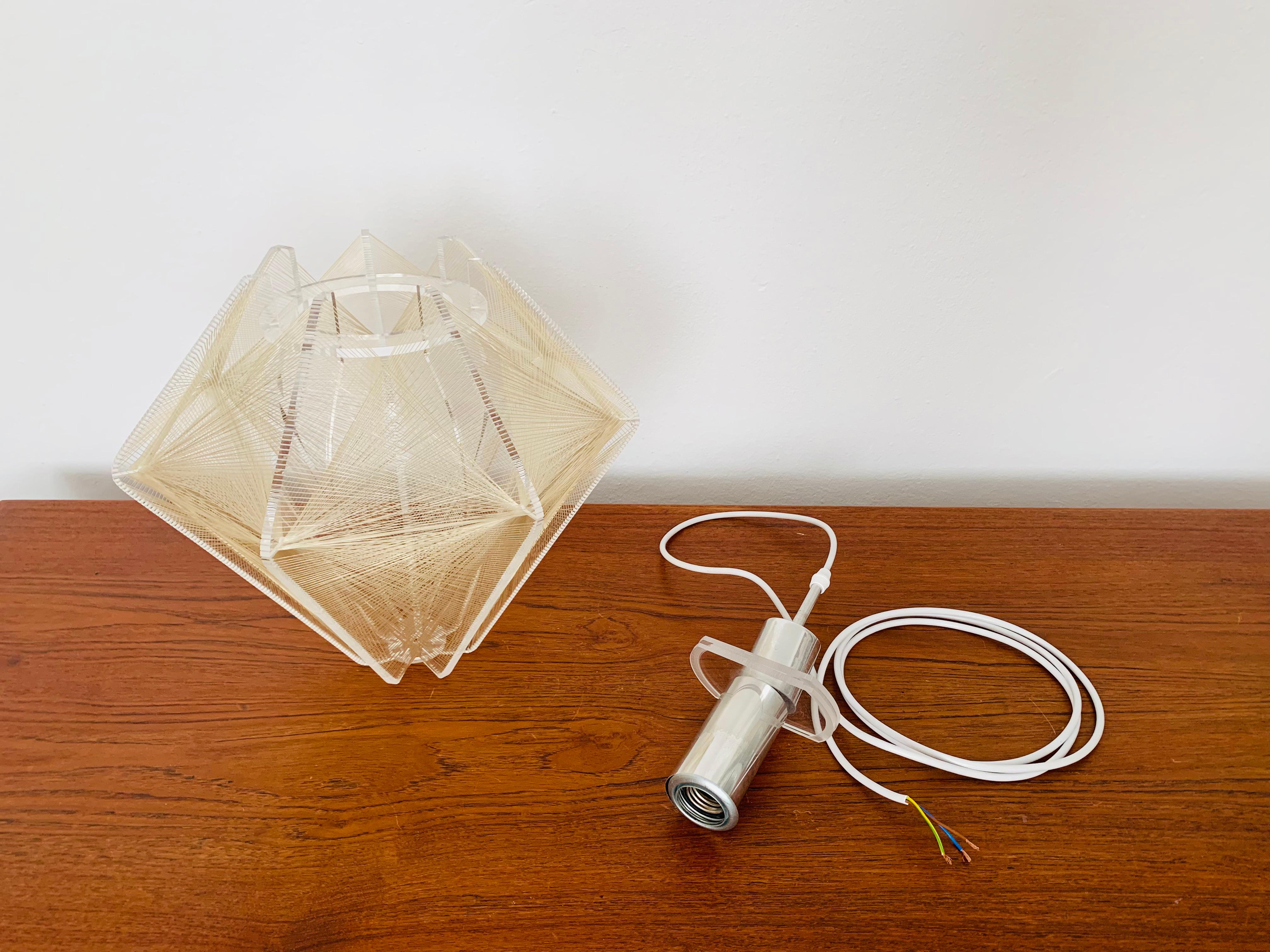 Lampe à suspension en fil de nylon de Paul Secon pour Sompex en vente 4